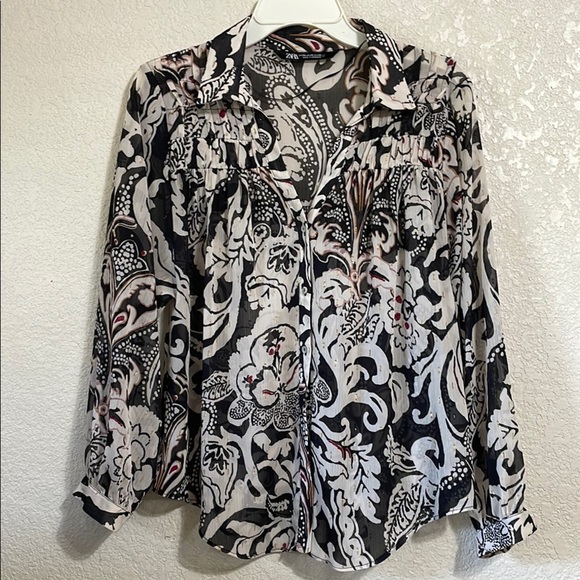 ZARA Long Sleeve Blouse - Picture 1 of 9